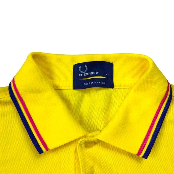 Fred Perry Polo Shirt Yellow - Picture 3 of 6